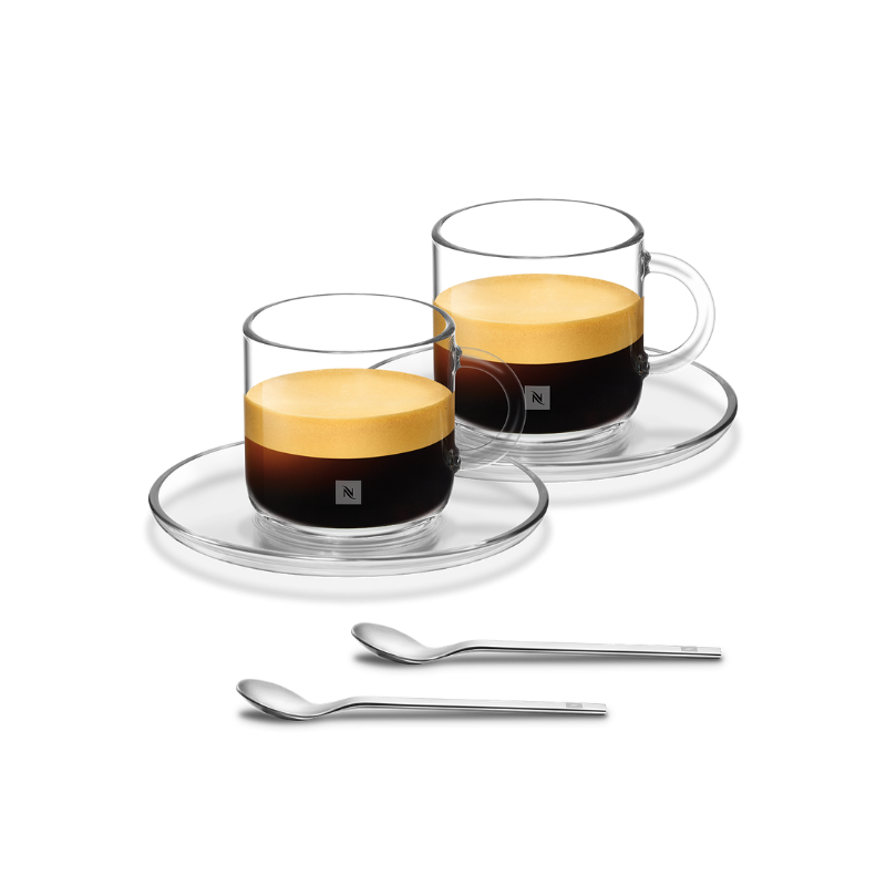 CUPS WITH SPOONS AND SAUCERS VERTUO ESPRESSO CUPS WITH SPOONS AND SAUCERS VERTUO ESPRESSO