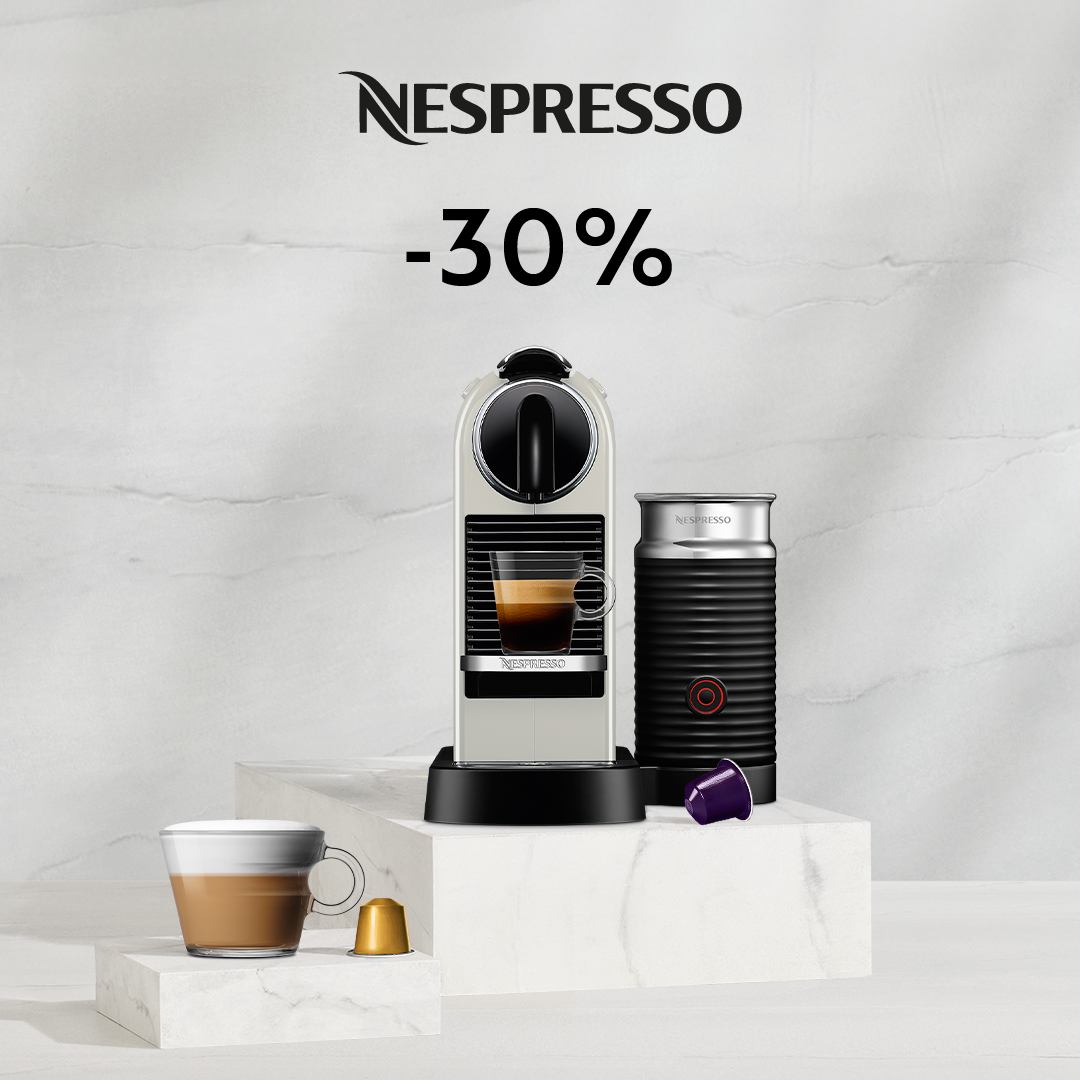 30% DISCOUNT ON THE CITIZ & MILK COFFEE MACHINE WHEN YOU BUY 250 CAPSULES!