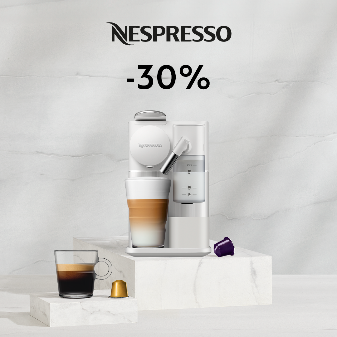 30% DISCOUNT ON THE LATTISSIMA ONE COFFEE MACHINE WHEN YOU BUY 250 CAPSULES!