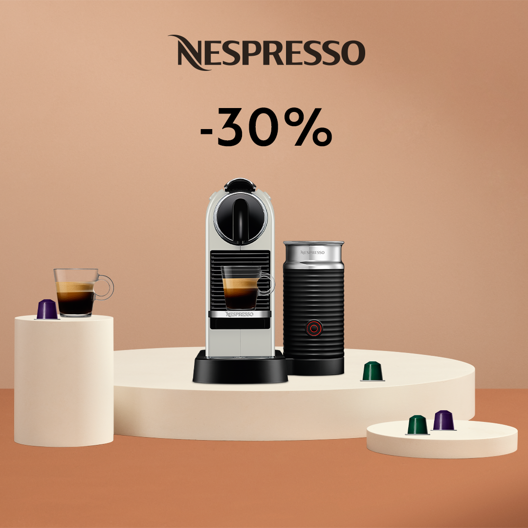 30% DISCOUNT ON THE CITIZ & MILK COFFEE MACHINE WHEN YOU BUY 250 CAPSULES!