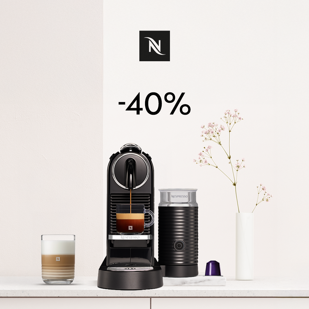 30% DISCOUNT ON THE CITIZ&MILK COFFEE MACHINE WHEN YOU BUY 180 ORIGINAL CAPSULES!