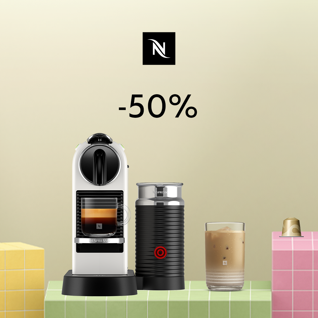 50% ATLAIDE KAFIJAS APARĀTAM CITIZ&MILK PĒRKOT 200 ORIGINAL KAPSULAS!