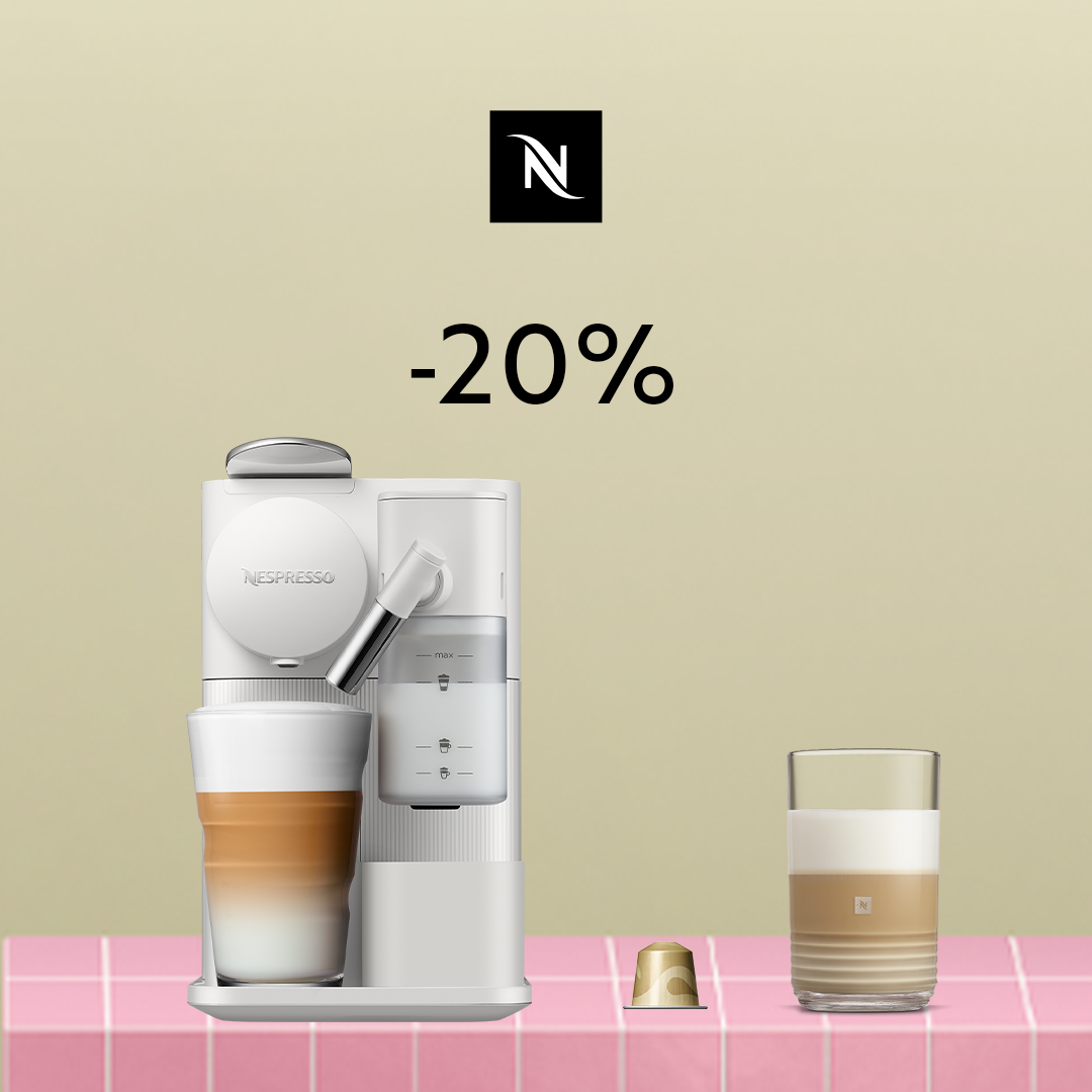 20% DISCOUNT ON THE LATTISSIMA ONE COFFEE MACHINE WHEN YOU BUY 200 ORIGINAL CAPSULES!