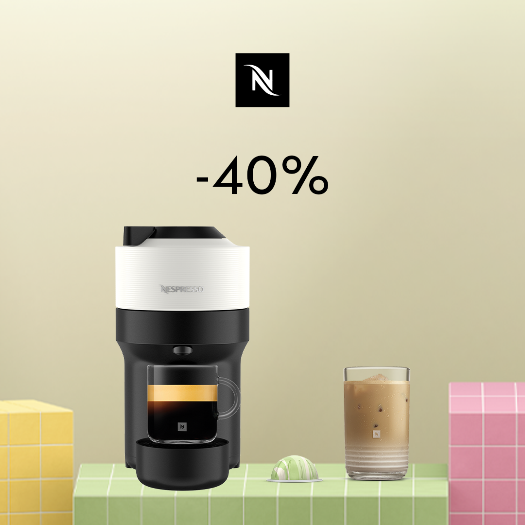40% DISCOUNT ON THE VERTUO POP COFFEE MACHINE WHEN YOU BUY 80 VERTUO CAPSULES!
