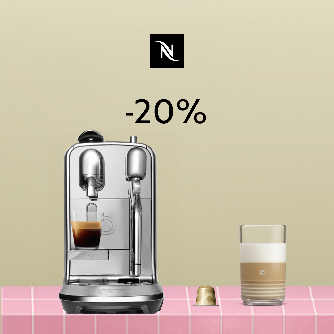 20% ATLAIDE KAFIJAS APARĀTAM CREATISTA PLUS PĒRKOT 200 ORIGINAL KAPSULAS!