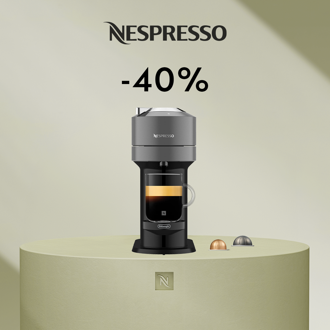 -40% KAFIJAS APARĀTAM VERTUO NEXT PĒRKOT 80 VERTUO KAPSULAS!
