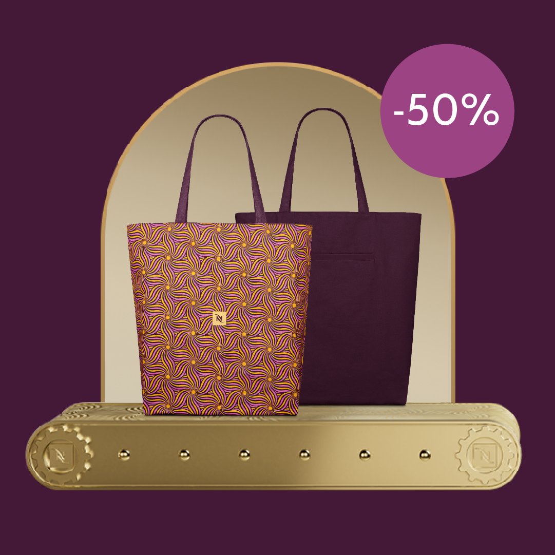 50% OFF THE FESTIVE TOTE BAG WHEN YOU BUY 100 ORIGINAL CAPSULES!