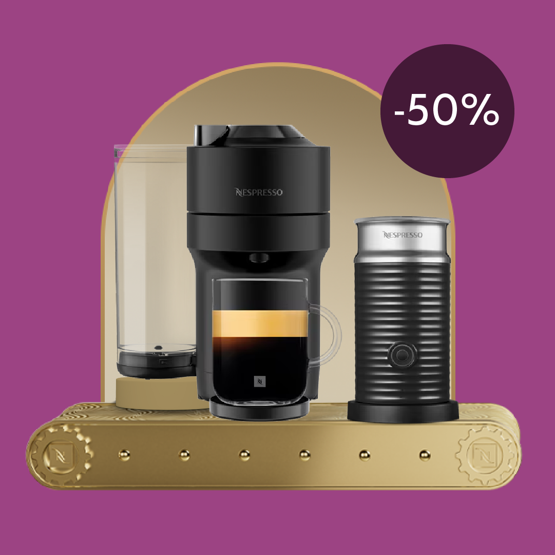 -50% KAFIJAS APARĀTAM VERTUO POP & AEROCCINO PĒRKOT 80 VERTUO KAPSULAS!