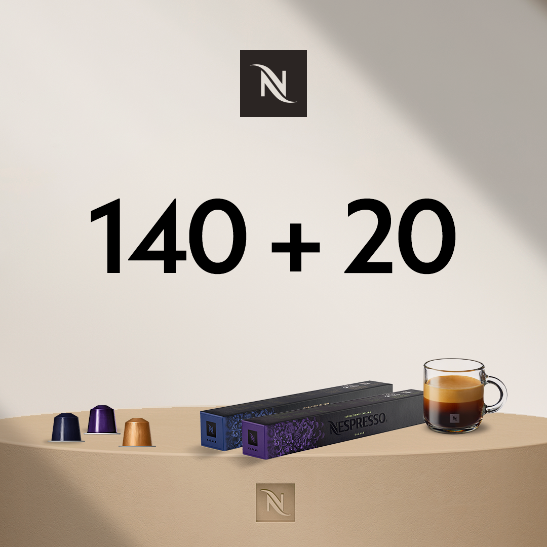 IEGĀDĀJIETIES 140 ORIGINAL KAPSULAS UN SAŅEMIET ISPIRAZIONE ITALIANA 2 KAPSULU IEPAKOJUMUS PAR 0,02 EUR 