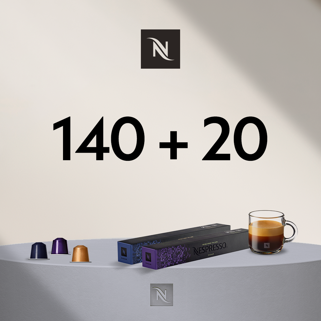 IEGĀDĀJIETIES 140 ORIGINAL KAPSULAS UN SAŅEMIET ISPIRAZIONE ITALIANA 2 KAPSULU IEPAKOJUMUS PAR 0,02 EUR 