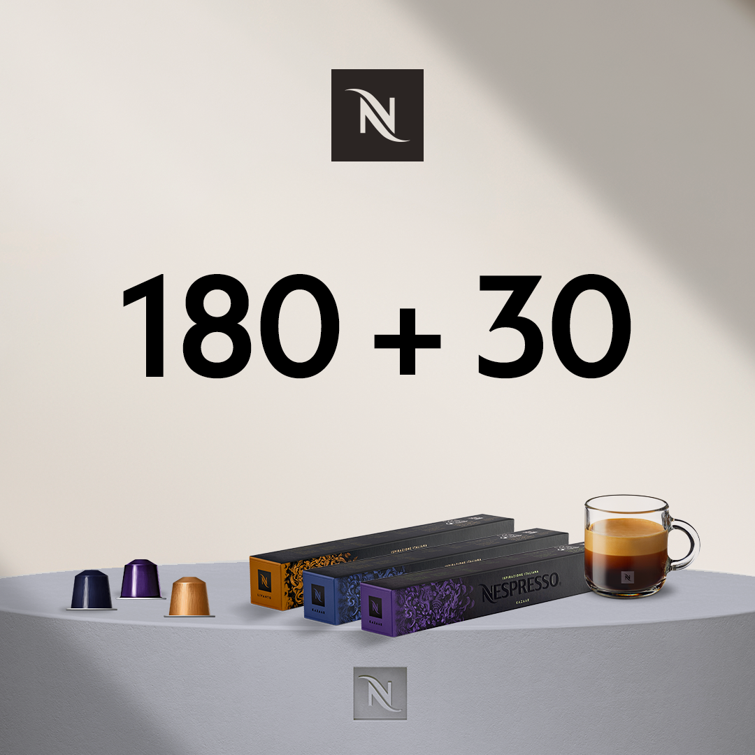 IEGĀDĀJIETIES 180 ORIGINAL KAPSULAS UN SAŅEMIET ISPIRAZIONE ITALIANA 3 KAPSULU IEPAKOJUMUS PAR 0,03 EUR 