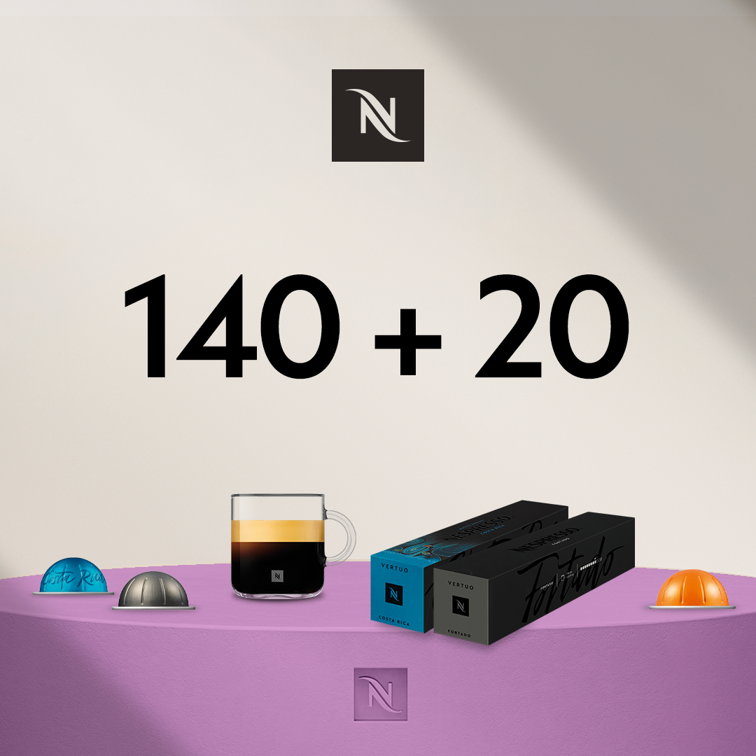 IEGĀDĀJIETIES 140 VERTUO KAPSULAS UN SAŅEMIET GRAN LUNGOS 2 KAPSULU IEPAKOJUMUS PAR 0,02 EUR 