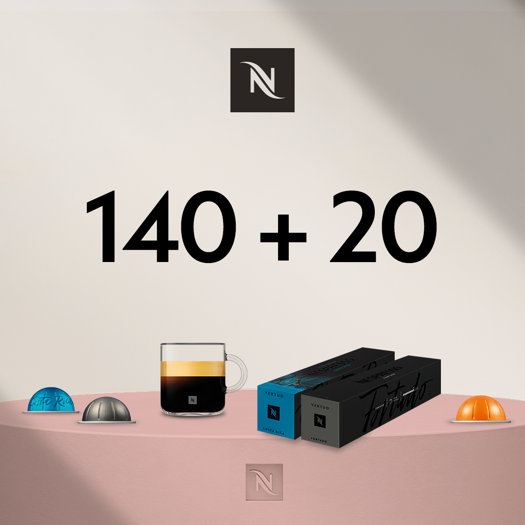 IEGĀDĀJIETIES 140 VERTUO KAPSULAS UN SAŅEMIET GRAN LUNGOS 2 KAPSULU IEPAKOJUMUS PAR 0,02 EUR 