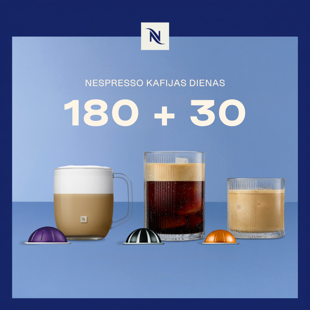 IEGĀDĀJIETIES 180 VERTUO KAPSULAS UN SAŅEMIET ESPRESSO & RISTRETTO 3 KAPSULU IEPAKOJUMUS PAR 0,03 EUR 