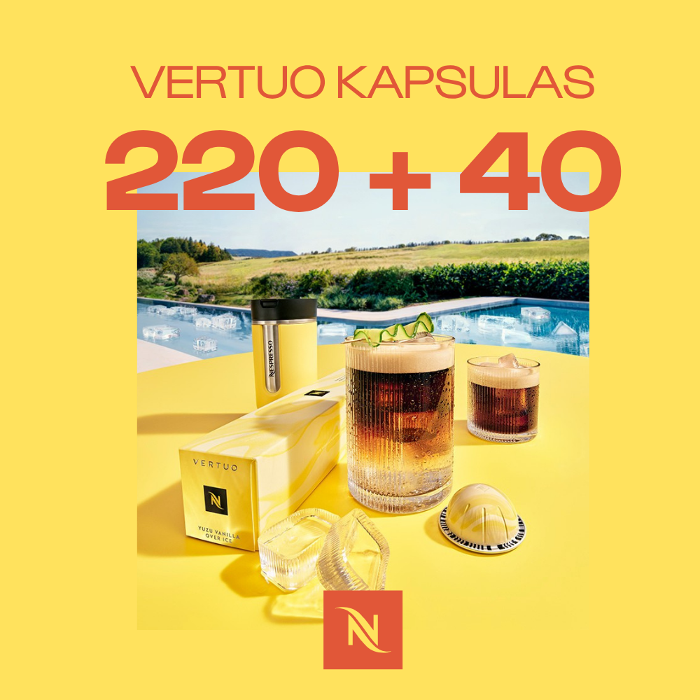IEGĀDĀJIETIES 220 VERTUO KAPSULAS UN SAŅEMIET GRAN LUNGOS 4 KAPSULU IEPAKOJUMUS PAR 0,04 EUR IEGĀDĀJIETIES 220 VERTUO KAPSULAS UN SAŅEMIET GRAN LUNGOS 4 KAPSULU IEPAKOJUMUS PAR 0,04 EUR