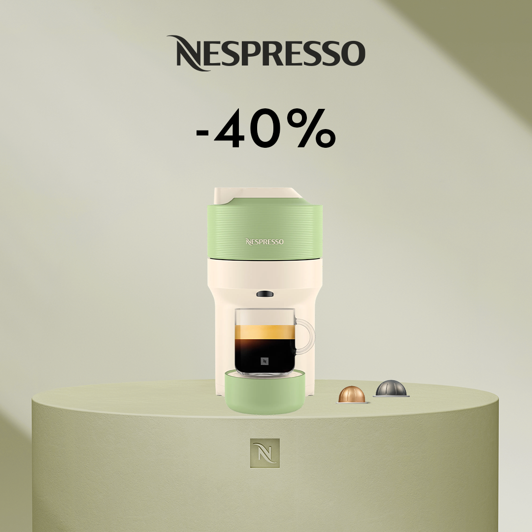 -40% KAFIJAS APARĀTAM VERTUO POP PISTACHIO PĒRKOT 80 VERTUO KAPSULAS!