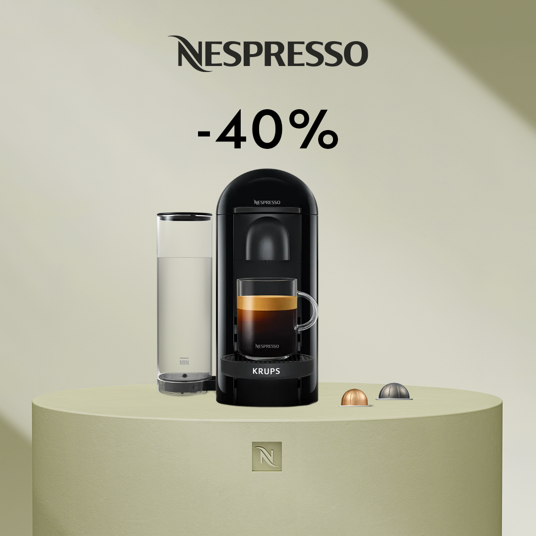 -40% KAFIJAS APARĀTAM VERTUO PLUS PĒRKOT 80 VERTUO KAPSULAS!