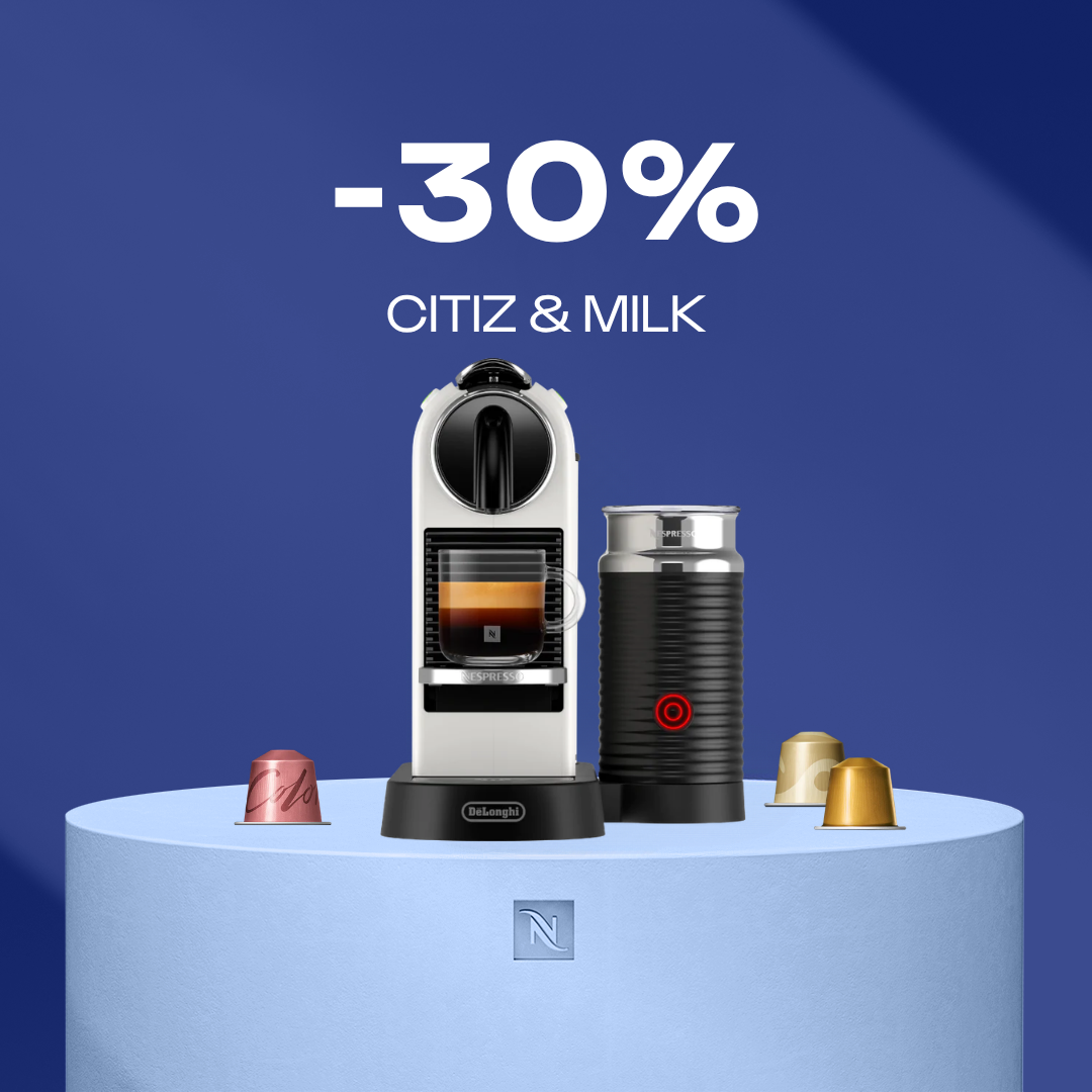 -30% KAFIJAS APARĀTAM CITIZ & MILK, PĒRKOT 120 ORIGINAL KAPSULAS