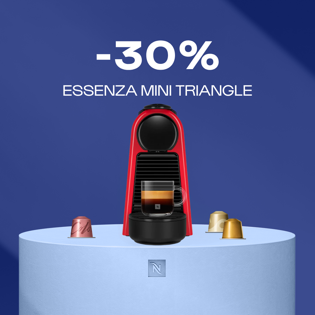 -30% KAFIJAS APARĀTAM ESSENZA MINI TRIANGLE, PĒRKOT 140 ORIGINAL KAPSULAS