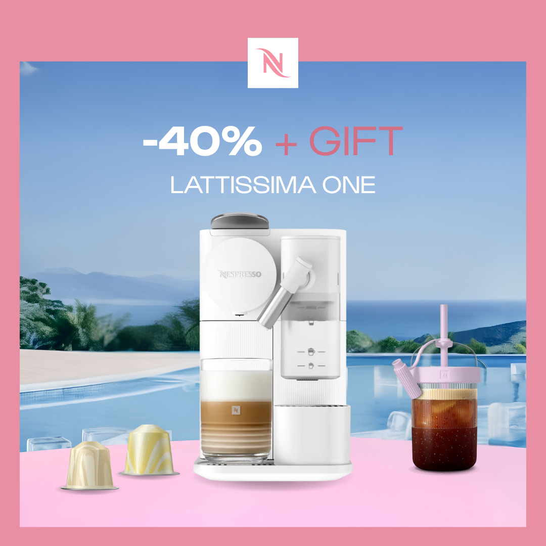 - 40% OFF THE LATTISSIMA ONE COFFEE MACHINE WHEN YOU BUY 200 ORIGINAL CAPSULES + FREE TASTING KIT