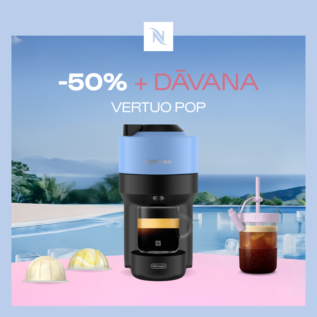 -50% KAFIJAS APARĀTAM VERTUO POP , PĒRKOT 100 VERTUO KAPSULAS + DEGUSTĀCIJAS KOMPLEKTS DĀVANAI -50% KAFIJAS APARĀTAM VERTUO POP , PĒRKOT 100 VERTUO KAPSULAS + DEGUSTĀCIJAS KOMPLEKTS DĀVANAI