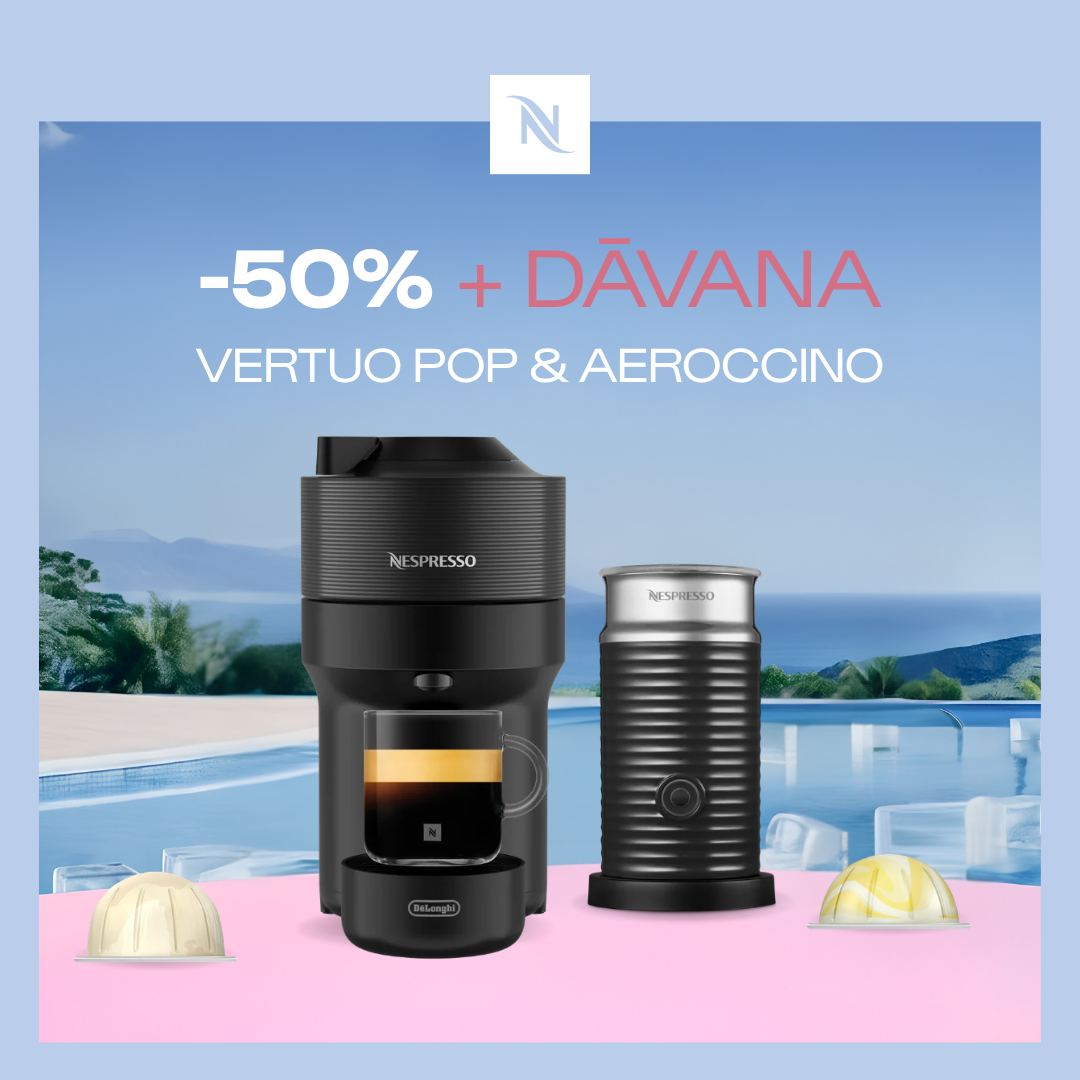 -50% KAFIJAS APARĀTAM VERTUO POP & AEROCCINO , PĒRKOT 100 VERTUO KAPSULAS + DEGUSTĀCIJAS KOMPLEKTS DĀVANAI -50% KAFIJAS APARĀTAM VERTUO POP & AEROCCINO , PĒRKOT 100 VERTUO KAPSULAS + DEGUSTĀCIJAS KOMPLEKTS DĀVANAI