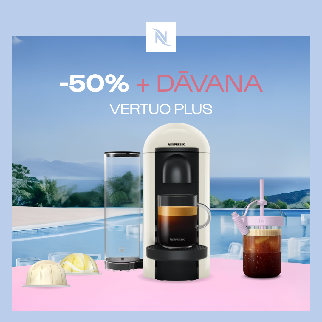 -50% KAFIJAS APARĀTAM VERTUO PLUS , PĒRKOT 100 VERTUO KAPSULAS + DEGUSTĀCIJAS KOMPLEKTS DĀVANAI -50% KAFIJAS APARĀTAM VERTUO PLUS , PĒRKOT 100 VERTUO KAPSULAS + DEGUSTĀCIJAS KOMPLEKTS DĀVANAI