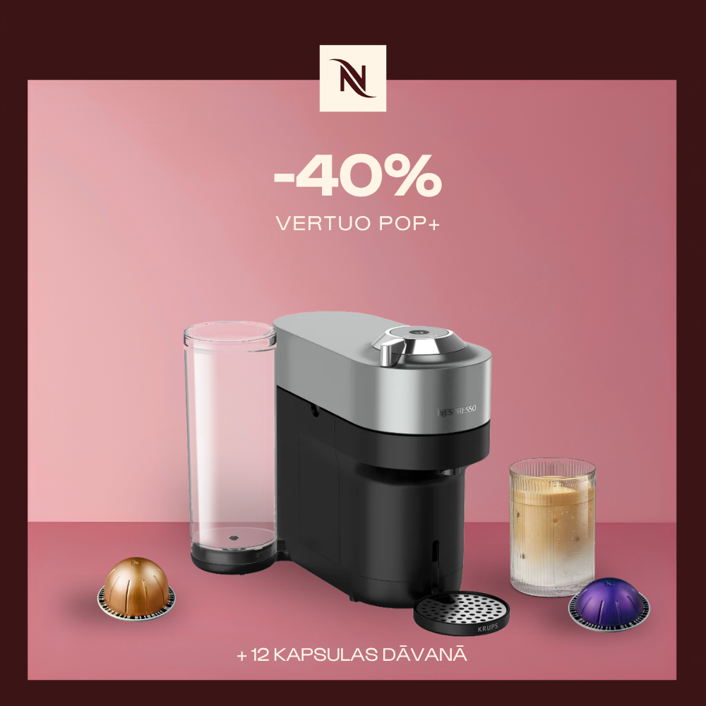 -40% KAFIJAS APARĀTAM VERTUO POP +, PĒRKOT 80 VERTUO KAPSULAS + DEGUSTĀCIJAS KOMPLEKTS DĀVANAI -40% KAFIJAS APARĀTAM VERTUO POP +, PĒRKOT 80 VERTUO KAPSULAS + DEGUSTĀCIJAS KOMPLEKTS DĀVANAI