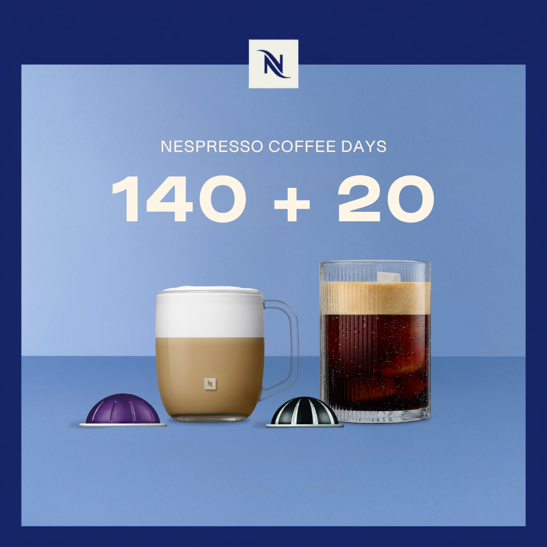 BUY 140 VERTUO CAPS - GET 2 SLEEVES SLEEVES ESPRESSO & RISTRETTO FOR  0,02 EUR